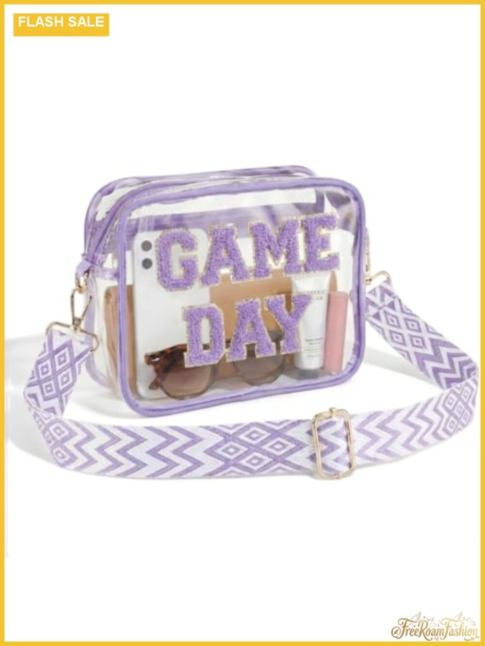 Clear Crossbody Bag Stadium Approved Small Purse Waterproof PVC